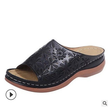 Damen Clogs mit blumenverziertem Design EB