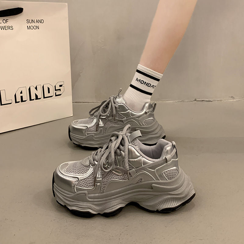 Damen Sneakers im urbanen Chunky-Stil mit atmungsaktiver Mesh-Oberfläche und komfortabler Dämpfung EB