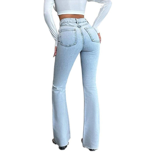 Damen Flared Jeans mit hohem Bund und lässigem Schnitt EB