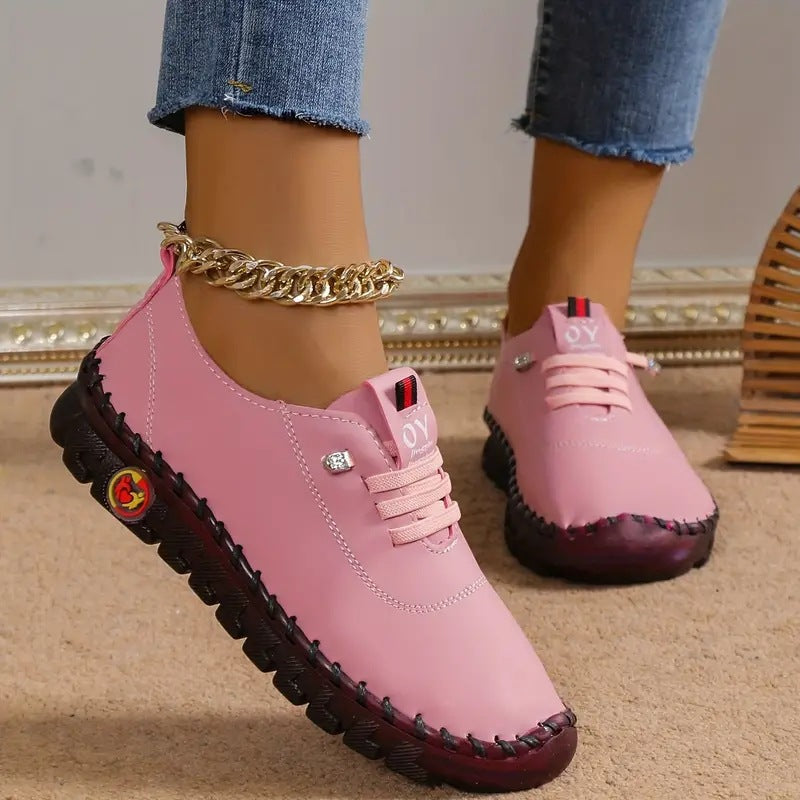 Damen nan flexible faltbare Freizeitsneaker mit stoßdämpfender Profilsohle EB