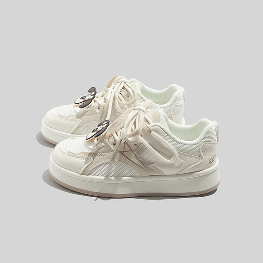 Damen Sneakers mit verspieltem Tiermotiv und innovativer Schnürung EB