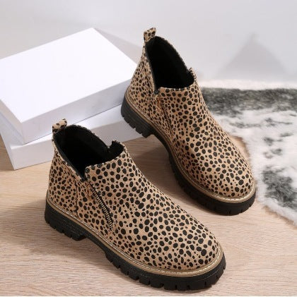 Damen elegante Stiefeletten mit seitlichem Reißverschluss EB