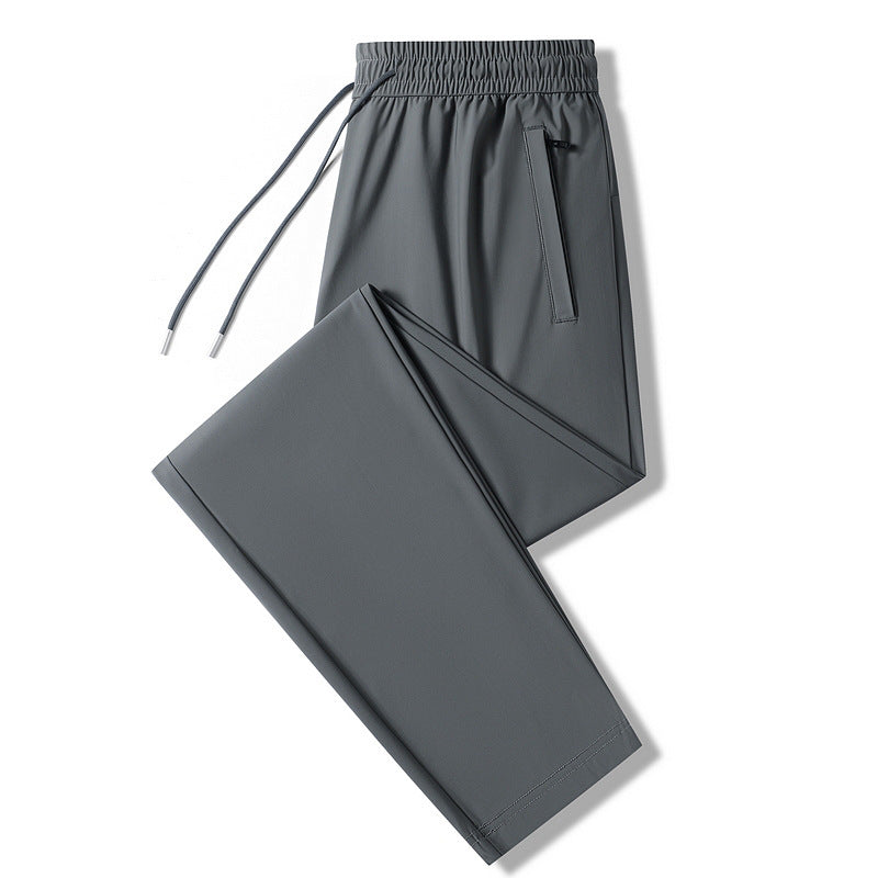 Herren nan leichte Stretchfreizeit Hose mit elastischem Bund und Reißverschlusstaschen EB