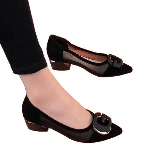 Damen elegante Pumps mit verführerischem Design und stabiler Blockabsatz EB