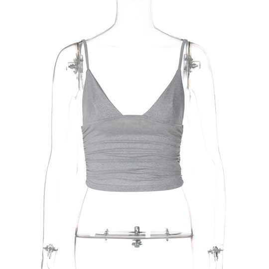 Damen Crop-Top mit asymmetrischem Schnitt und figurbetonter Silhouette EB