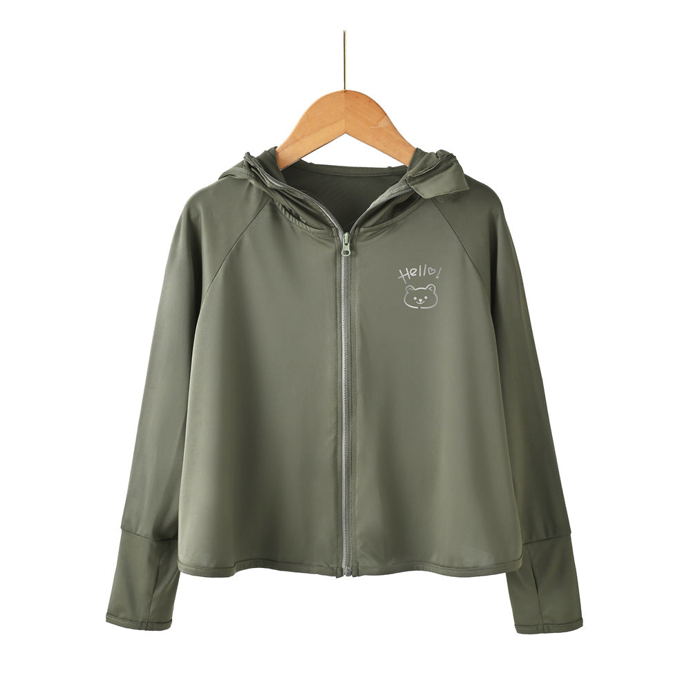 Mädchen funktionale UV-Schutzjacke mit Kapuze EB