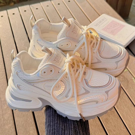Damen Sportliche Sneakers mit atmungsaktivem Obermaterial und dämpfender Sohle EB