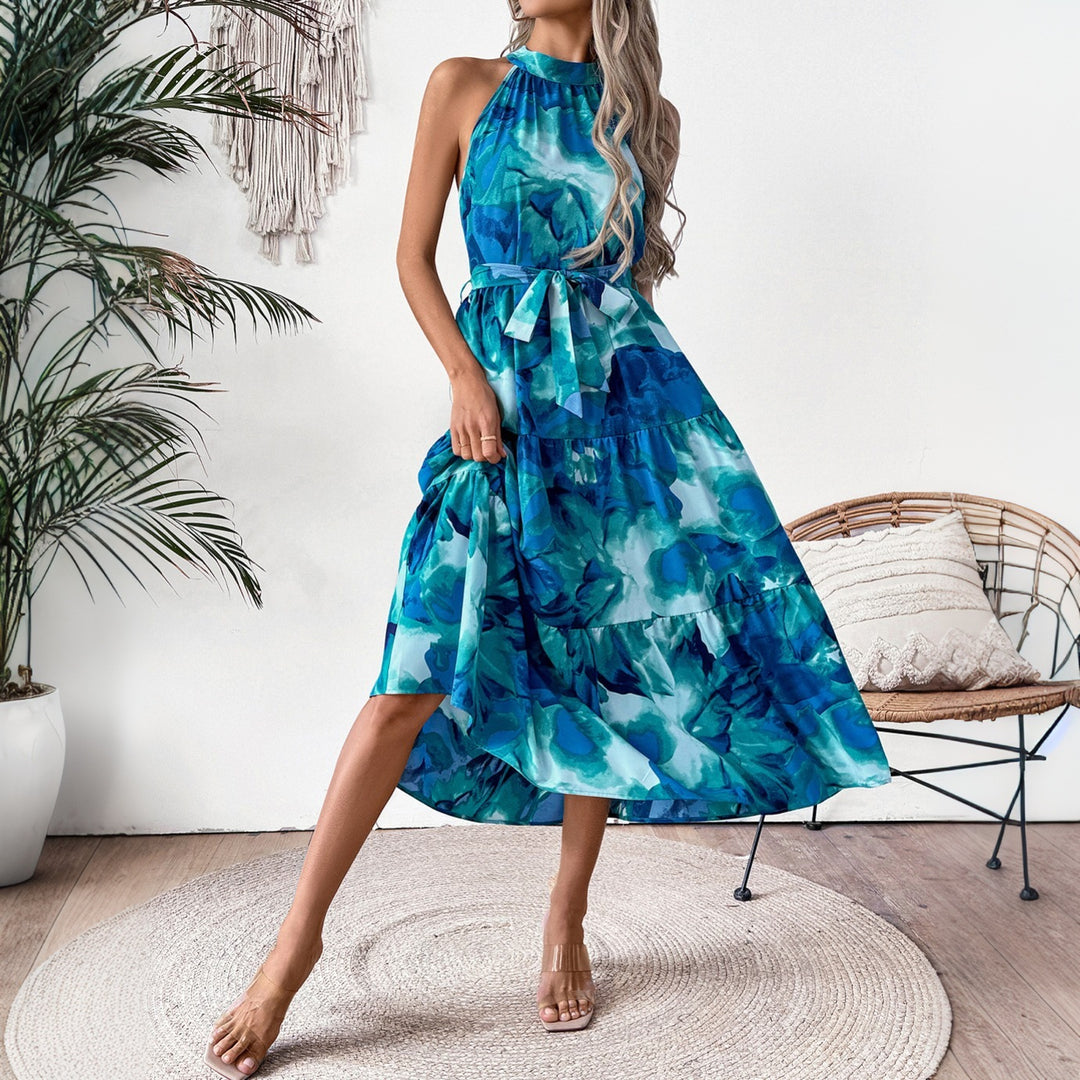 Damen Midikleid mit modernem Oberteil und Schößchen EB