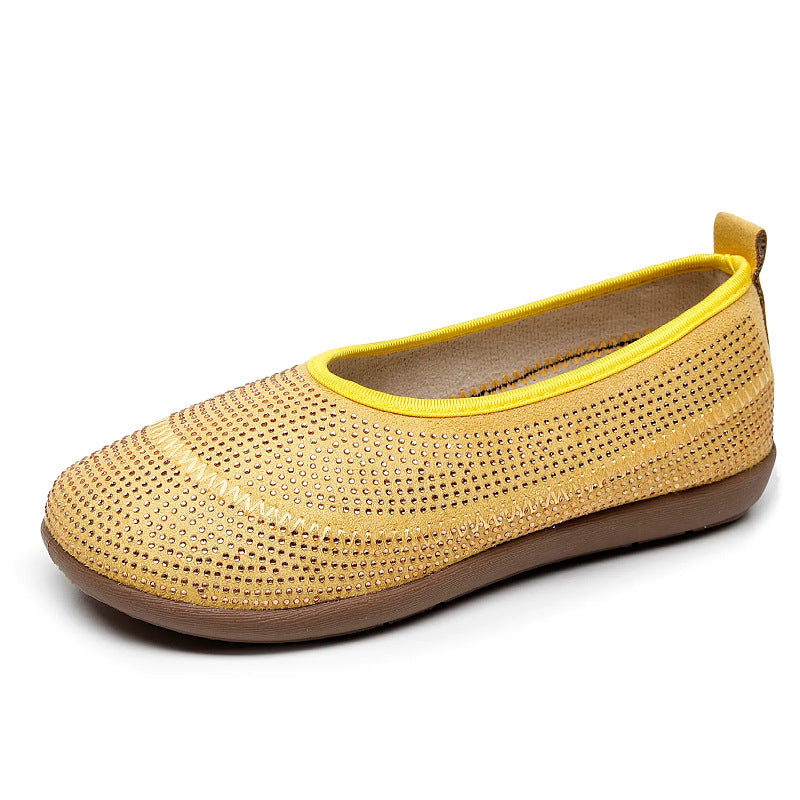 Damen bequeme Slip-On Schuhe mit atmungsaktivem Gewebe EB