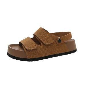 Damen Komfortable Velours-Sandalen EB