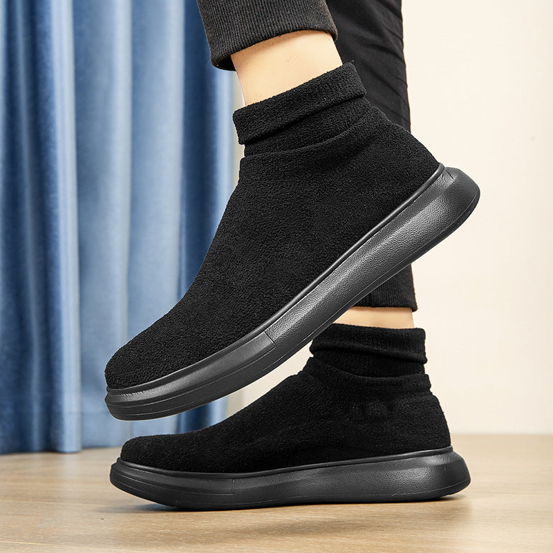 Damen High-Top Stricksneaker mit elastischem Schaft EB