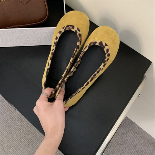 Damen Ballerinas mit Leopardenmuster und komfortablem Innenfutter EB