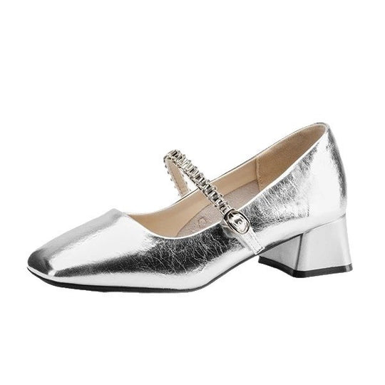 Damen Elegante und bequeme Pumps mit blockabsatz EB