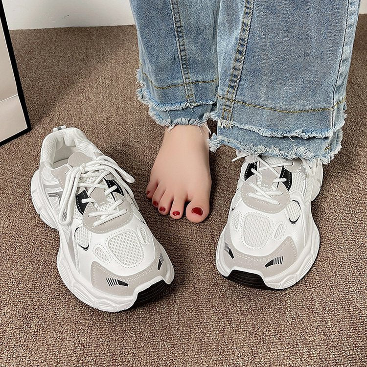 Damen Sportliche Lauf-Sneaker mit atmungsaktiver Mesh-Oberfläche und dämpfender Sohle EB