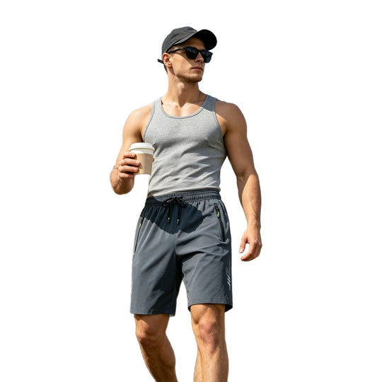 Herren nan sportliches Funktions-Tanktop aus atmungsaktivem Baumwollmix mit Stretch EB