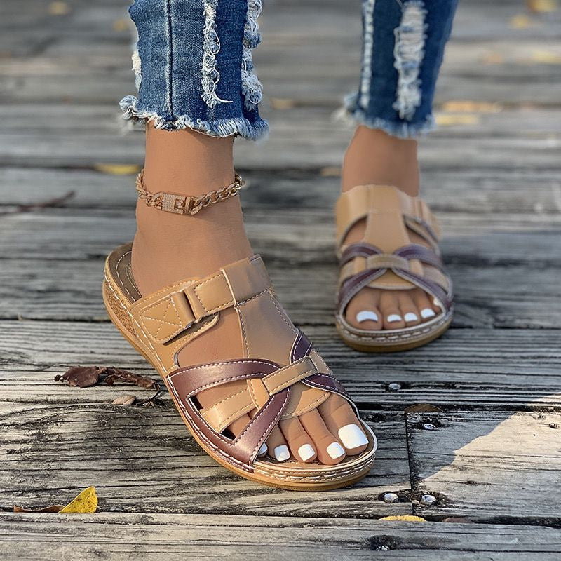 Damen eleganten Freizeitsandalen mit verstellbarem Riemen und ergonomischer Fußbettung EB