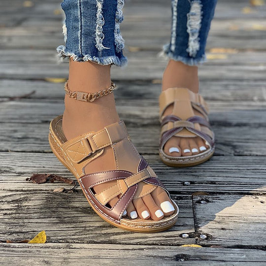 Damen eleganten Freizeitsandalen mit verstellbarem Riemen und ergonomischer Fußbettung EB