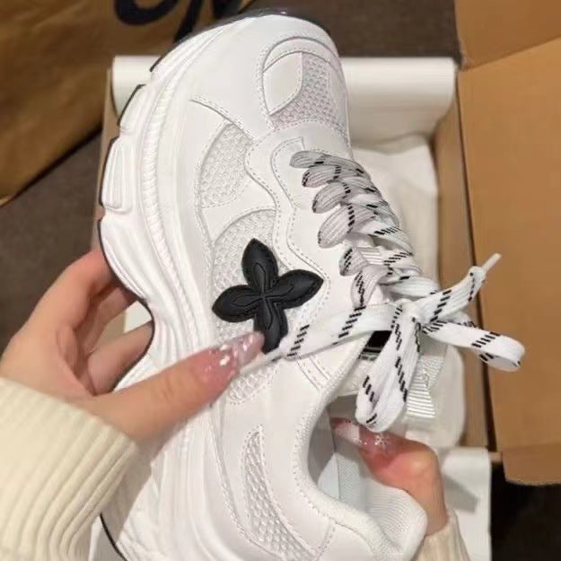 Damen Sportliche Chunky Sneakers mit atmungsaktiver Mesh-Konstruktion und gepolsterter Sohle EB