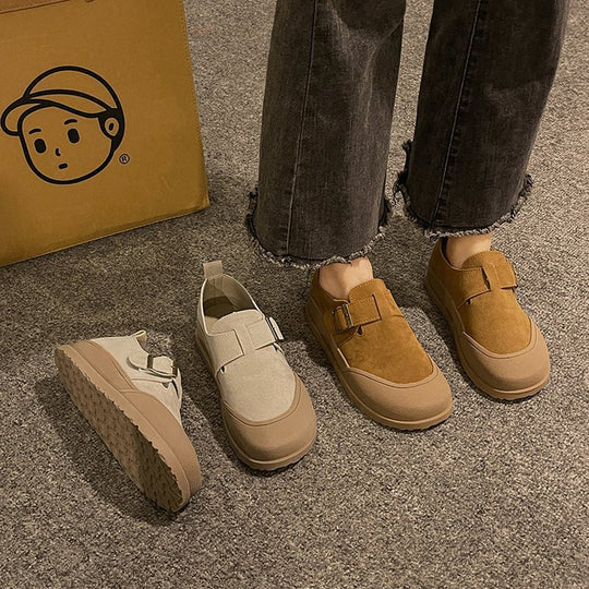Damen modische Komfort-Sneaker mit verstellbarem Schnallenverschluss EB