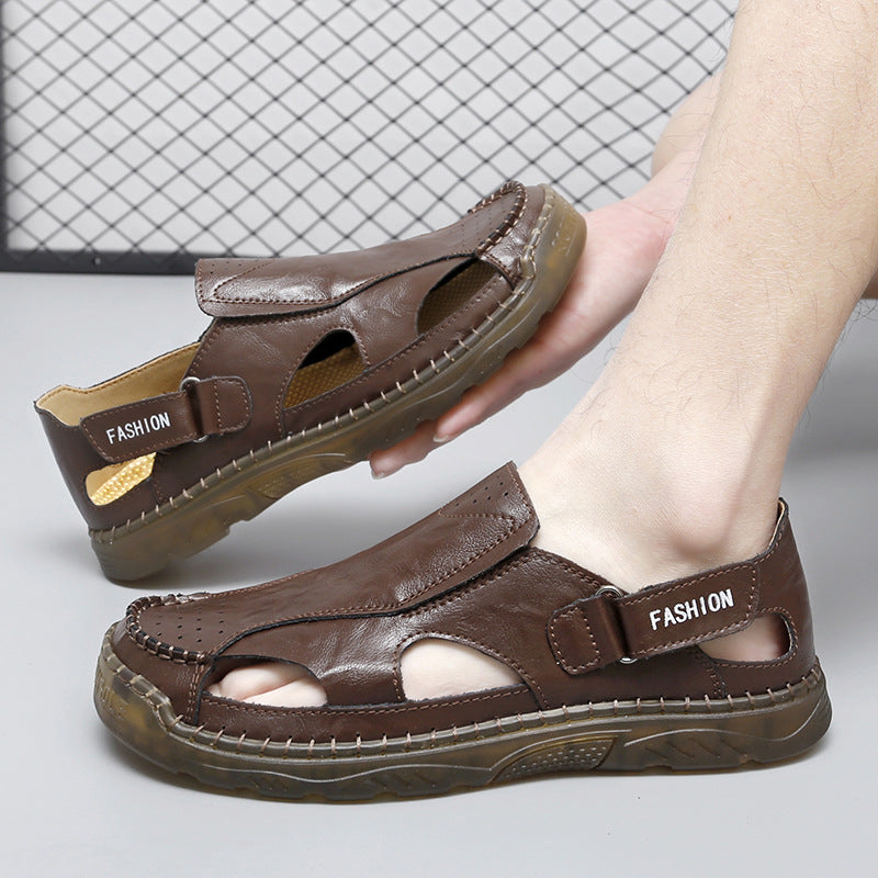 Damen Atmungsaktive Leder-Sandalen im modischen Design EB