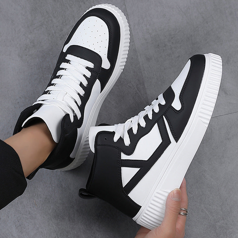 Damen Hochwertige High-Top Sneakers mit trendigem Design und komfortabler Sohle EB