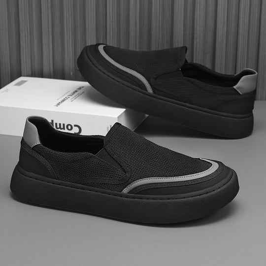 Damen Slip-On Sport Sneakers mit atmungsaktiver Mesh-Oberfläche und bequemer Dämpfung EB