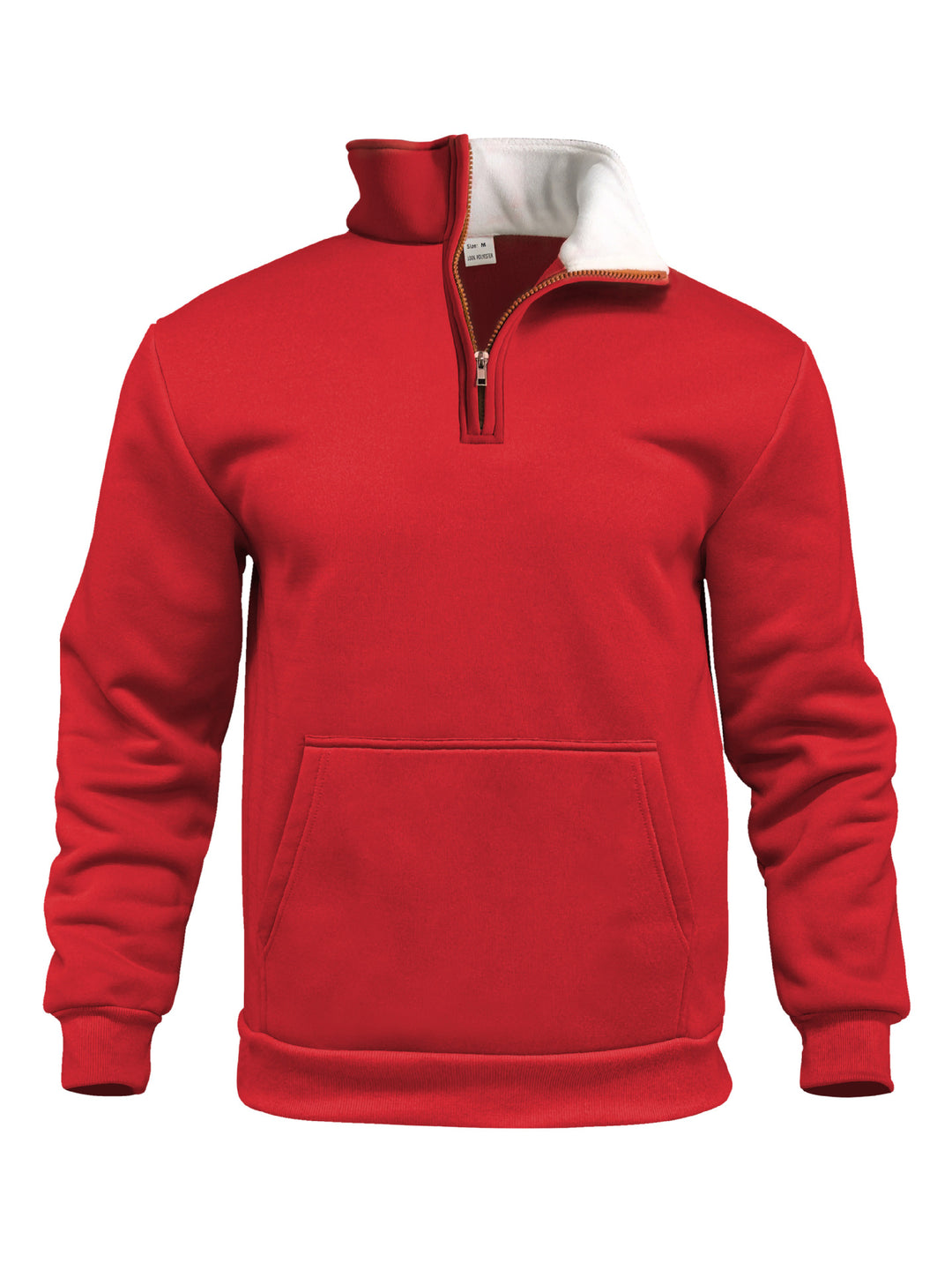 Herren sportlicher Kapuzenpullover mit halbem Reißverschluss und praktischer Kängurutasche EB