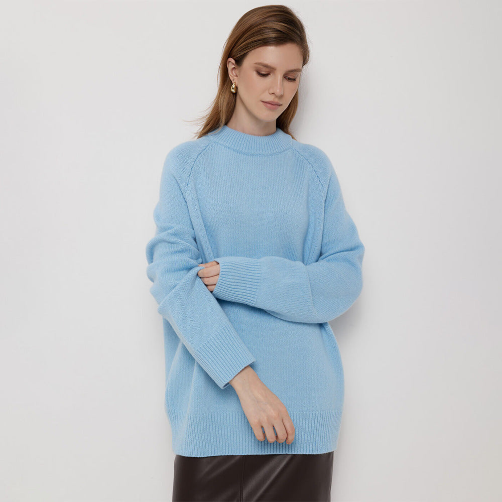 Damen lockerer Feinstrickpullover EB
