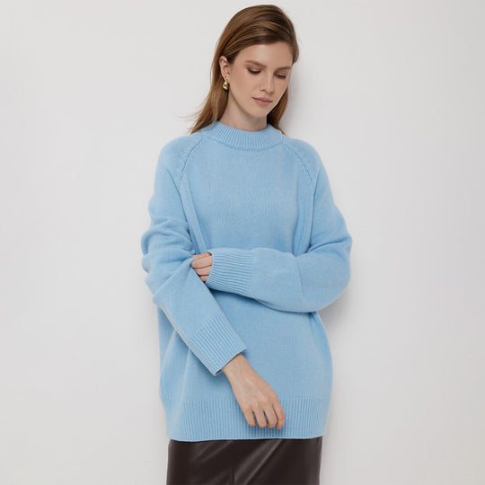 Damen lockerer Feinstrickpullover EB