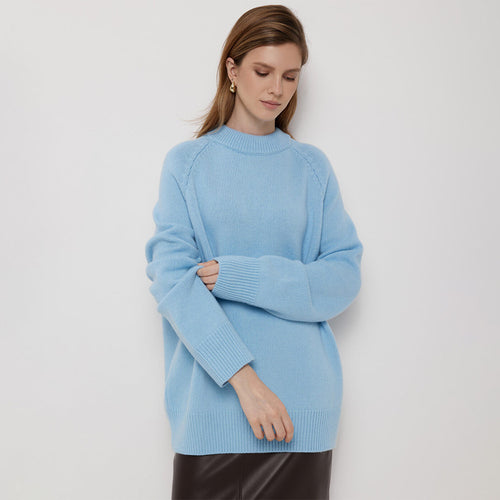 Damen lockerer Feinstrickpullover EB
