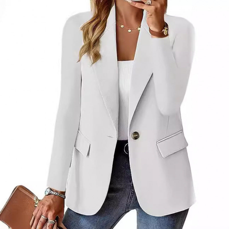 Damen Moderner Tailored Blazer mit elegante Knopfdetails EB