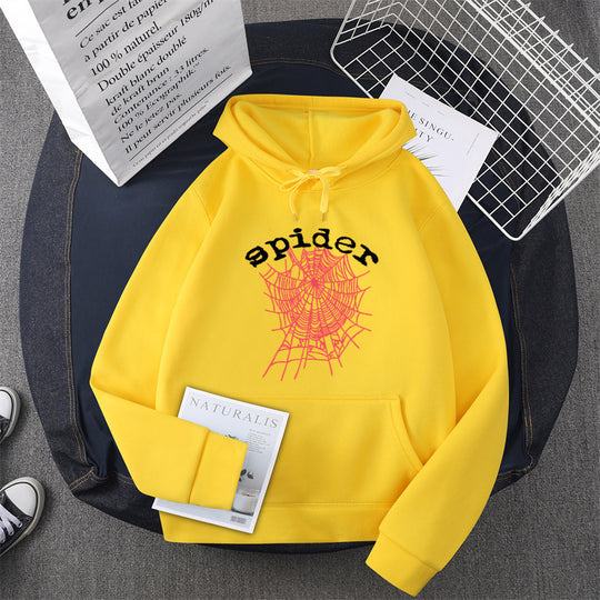 Damen Kapuzensweater mit kreativem Spinnenmotiv EB