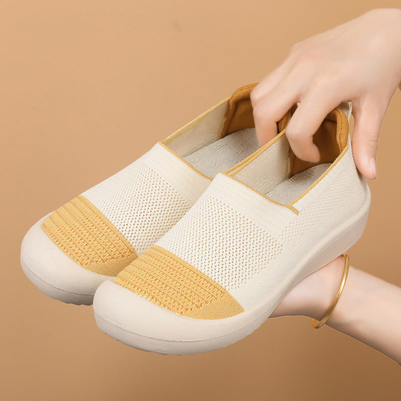 Damen Slip-On Sneakers mit atmungsaktivem Mesh-Obermaterial EB