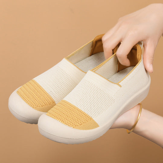 Damen Slip-On Sneakers mit atmungsaktivem Mesh-Obermaterial EB