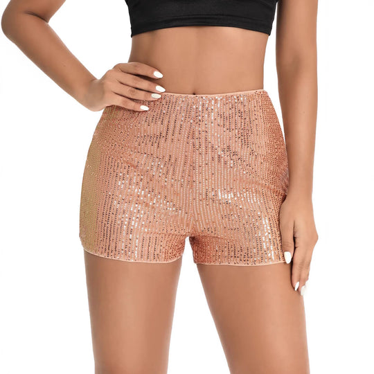 Damen glamouröse Pailletten-Shorts EB