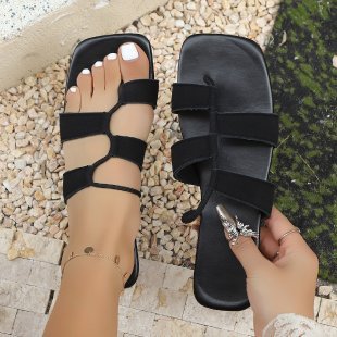 Damen modische Riemchen-Sandalen mit komfortabler Sohle EB