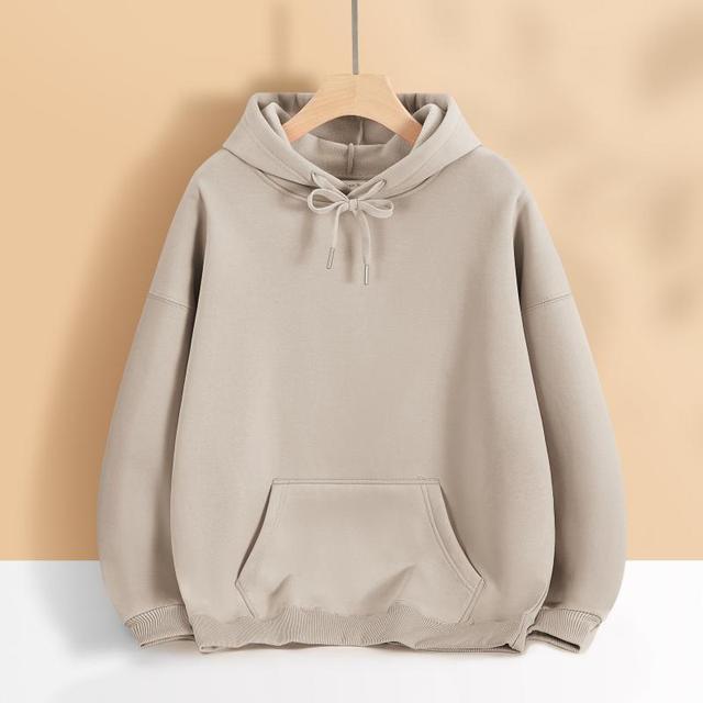 Damen nan oversized Kapuzenpulloverkleid mit Kängurutasche, verlängerter Silhouette und weichem French-Terry EB