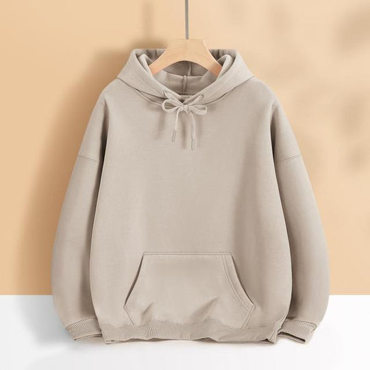 Damen nan oversized Kapuzenpulloverkleid mit Kängurutasche, verlängerter Silhouette und weichem French-Terry EB