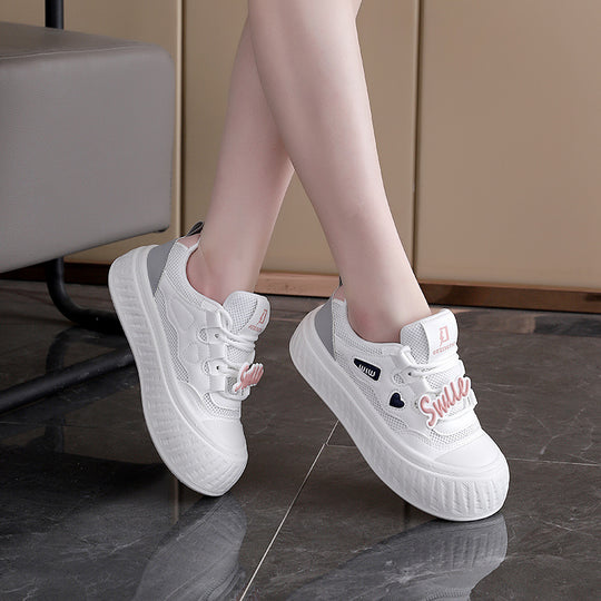 Damen modische Sneakers mit elastischem Klettverschluss und strukturiertem Obermaterial EB