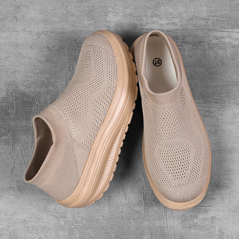 Damen Komfortable Slip-On Sportsneaker mit atmungsaktivem Obermaterial EB