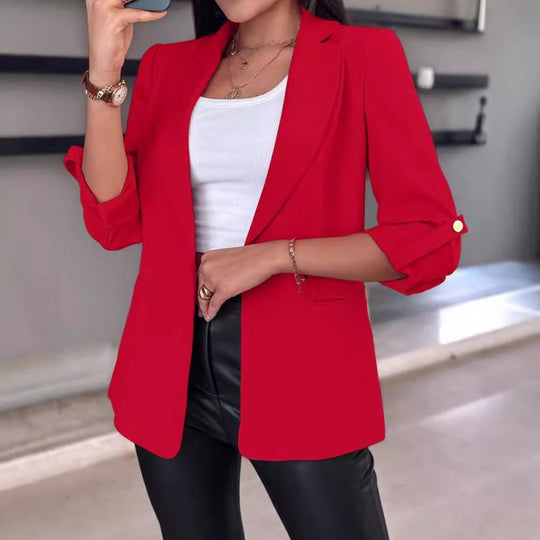 Damen elegante Blazerjacke mit modischem Schnitt EB