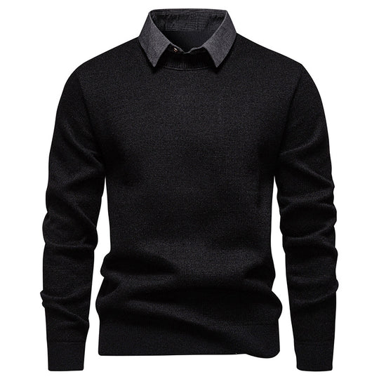 Herren modischer Pullover mit modernem Kragen und hochwertigem Material EB