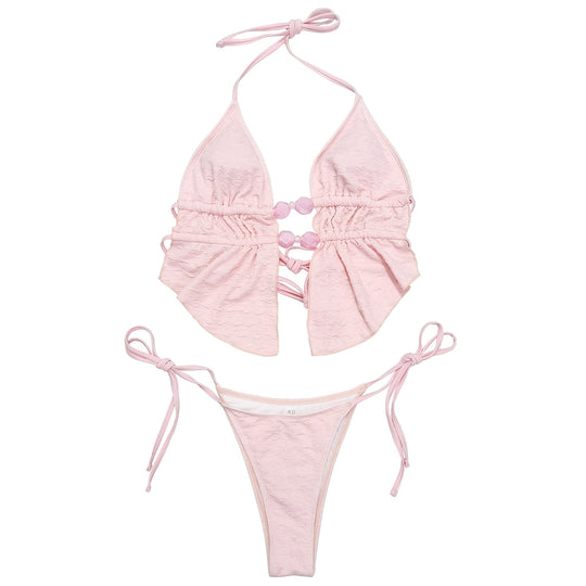 Damen Triangel-Bikini mit luftiger Rüsche EB