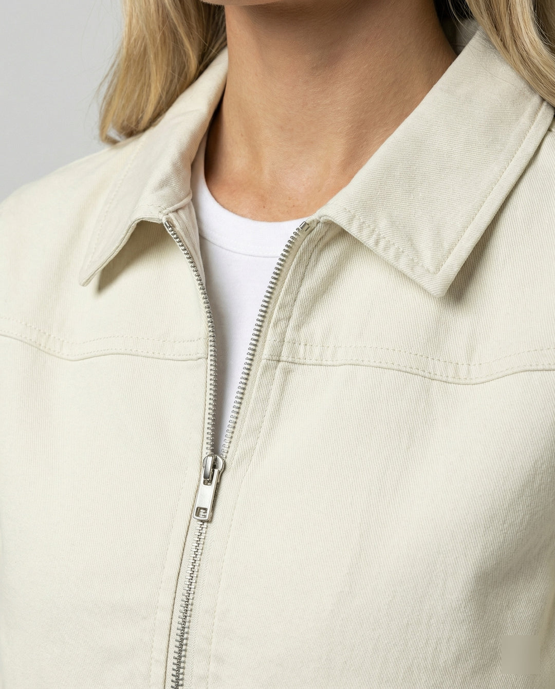 Amerikanische Retro Kurzjacke mit Reißverschluss und Reverskragen