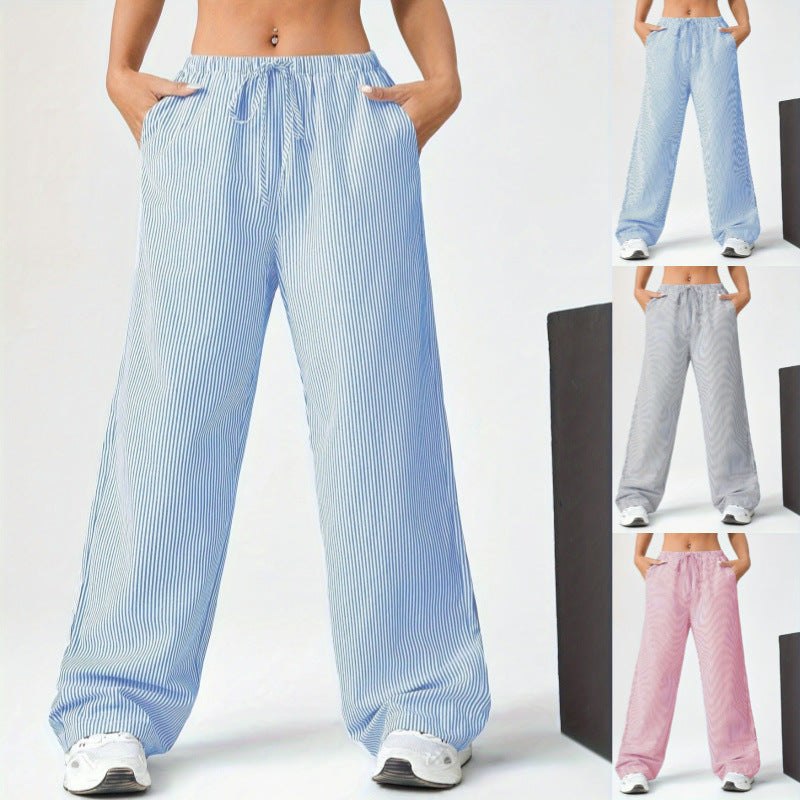 Damen weite Sommerhose mit seitlichen Taschen EB