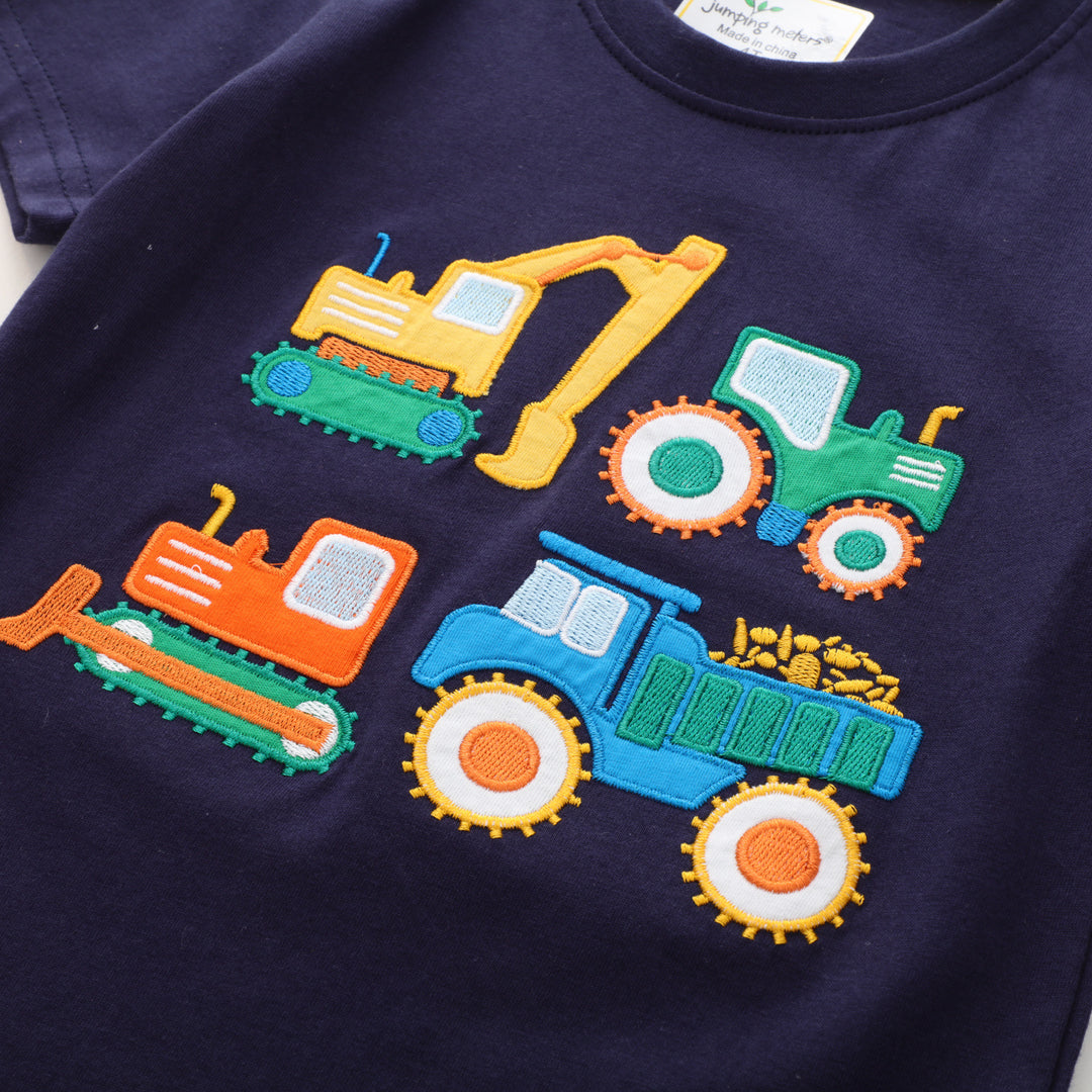Jungen T-Shirt mit buntem Baustellenfahrzeug-Design EB