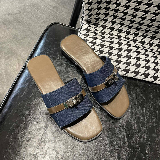 Damen elegante Sandalen mit modischem Riemendesign und strapazierfähiger Sohle EB