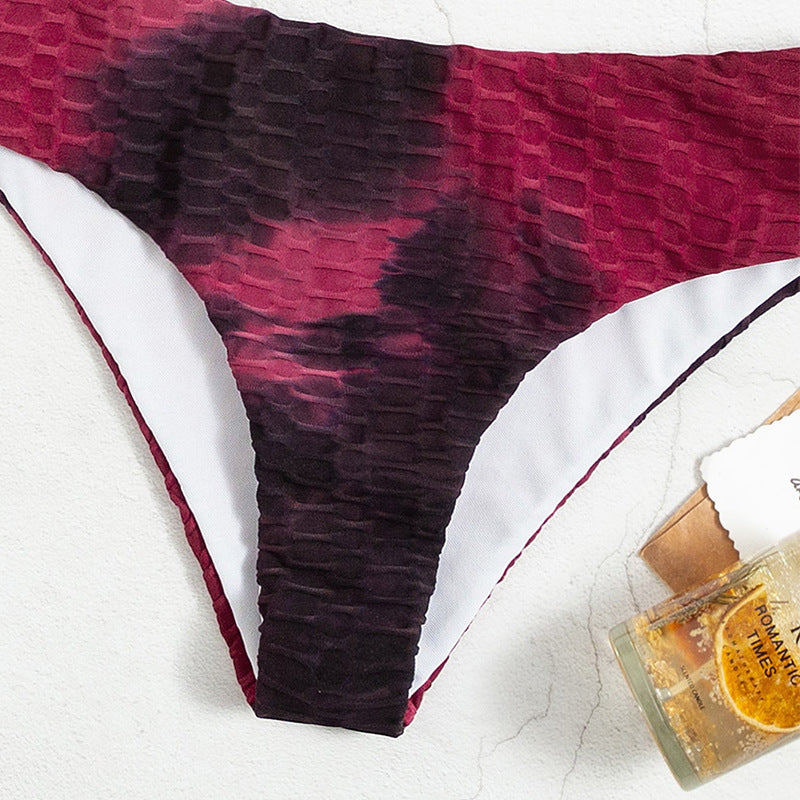 Damen Bikiniset mit Reißverschluss und strukturiertem Design EB