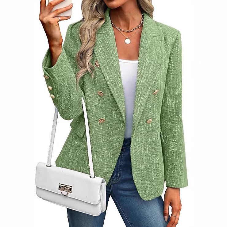 Damen modischer Blazer mit doppelter Knopfleiste EB
