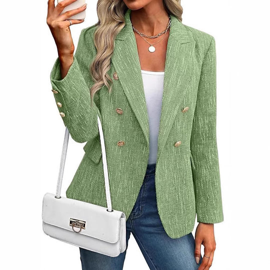 Damen modischer Blazer mit doppelter Knopfleiste EB